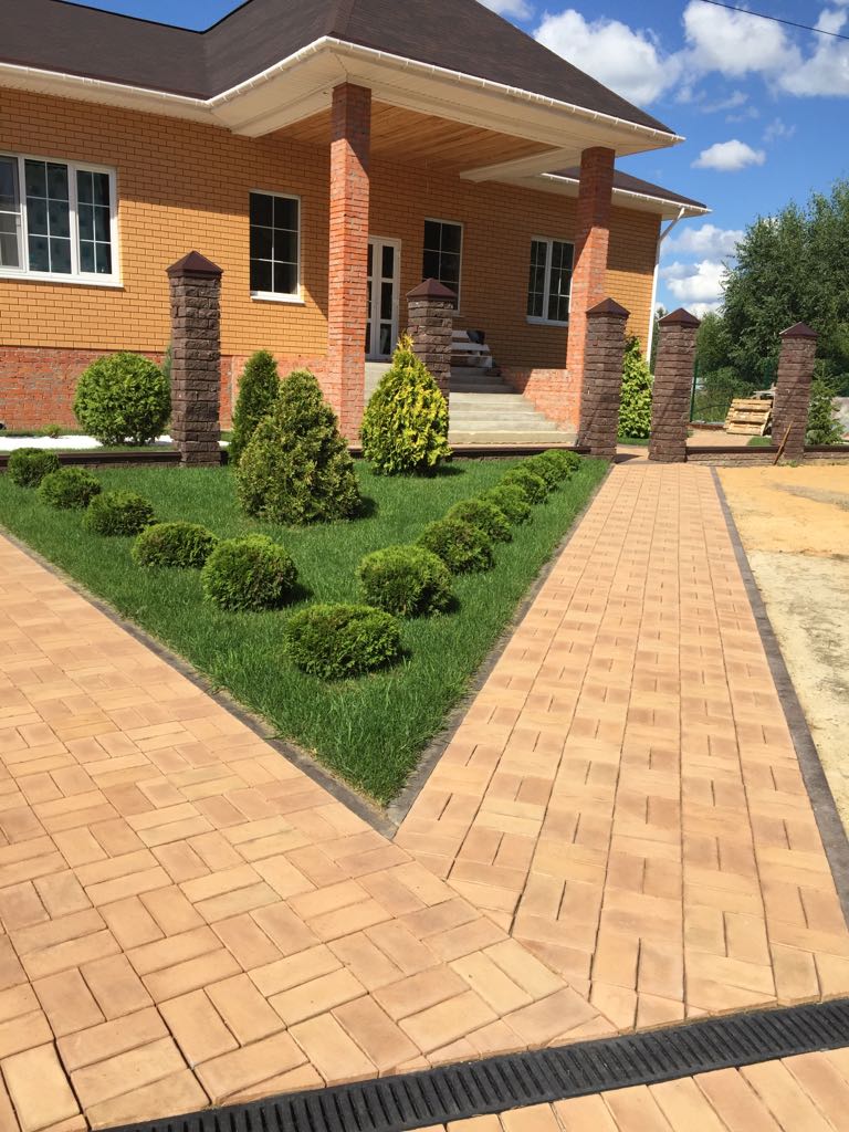 Брусчатка Клинкерная Тротуарная, 200x100x60мм, Песочный, Экоклинкер