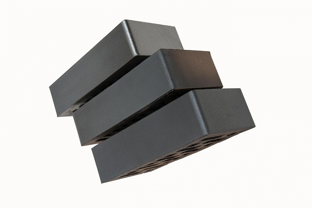 Кирпич Российский Облицовочный, Черный Сплошной, 1NF, Recke