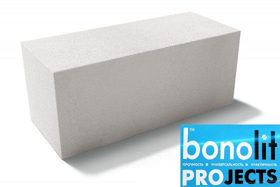 Газобетонный блок Bonolit Projects Дмитров (AeroStone) D500 B3,5 F100 600х250х250